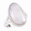 Natural Rainbow Moon Stone Gemstone Handmade 925 Sterling Silver Ring S.8 P3D88