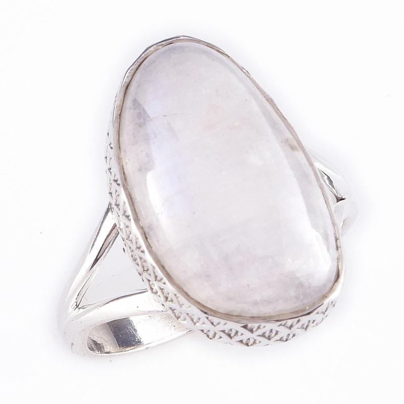 Naturlig Regnbue Månestein Edelsten Håndlaget 925 Sterlingsølv Ring S.8 P3D88