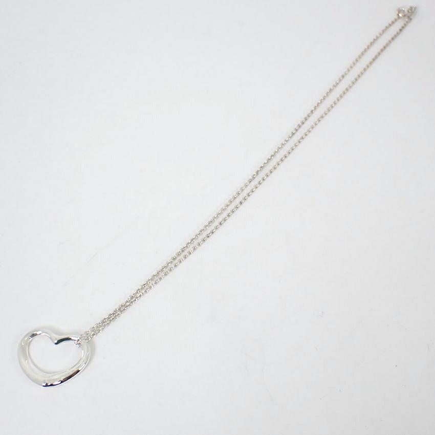 [Pre-owned] TIFFANY 925 Open Heart Pendant/Necklace/j69-7