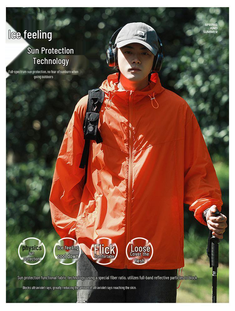 Ice Silk UV Protection Jacket - Unisex Summer Lightweight Sunproof Coat for Fishing & Outdoor Sports
