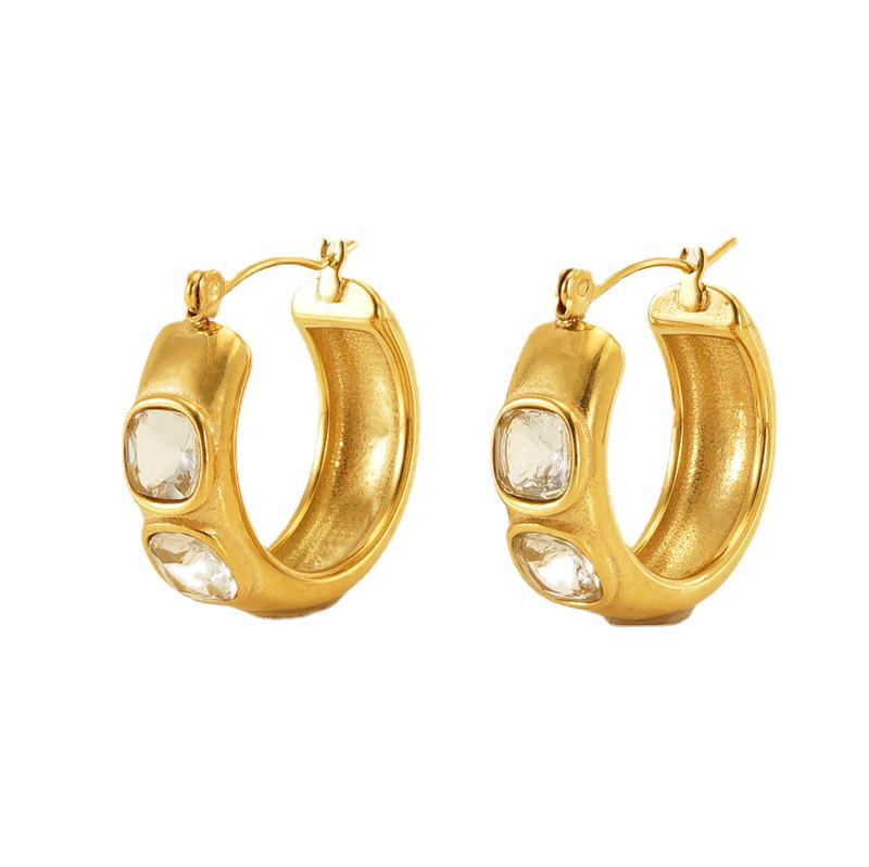 18K Gold-Plated Zircon Earrings: Elegant, Fashionable, and Versatile