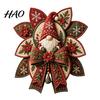 Handarbeits-Nähzubehör Weihnachts-Quilt-Schleife DIY-Set, 3D Handgemachtes Dekoratives Ornament, Vorgeschnittene Stoffdekorationen und Schritt-für-Schritt-Anleitung zum Basteln