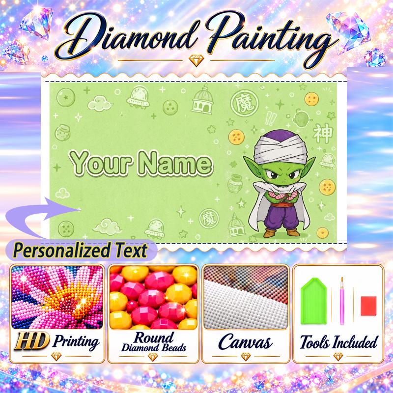 Personalized Piccolo Diamond Art Custom Name 5D Diamond Painting Full Drill DIY Craft