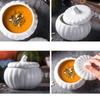 Cute Sweet Pumpkin Soup Cup with Lid Ceramic Bowl Ceramic Rice Bowl Cookware Spoon Soup Spoon Spoon Water Bowl Creative Kitchen Bowl | Bowls