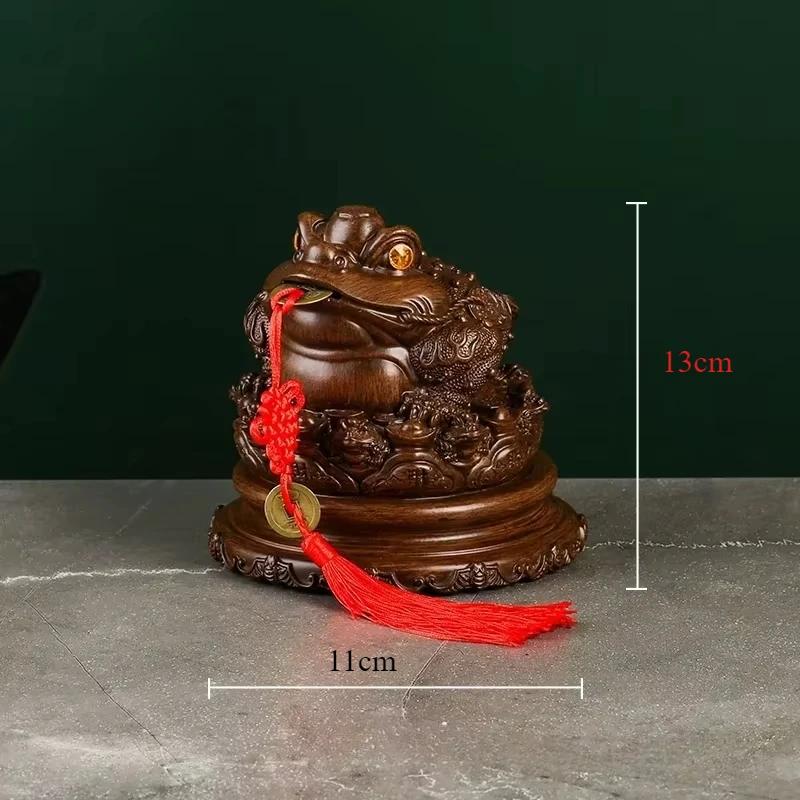 1PCS Resin Lucky Toad Ornament Living Room and Office New Chinese Style Savings Jar Cashier Decorative Crafts Opening Gift