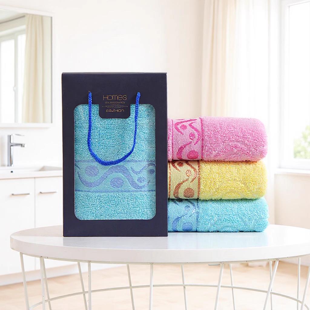 Embroidered Cotton Towels - Soft, Absorbent, Perfect for Wedding Gifts with Custom Logo 35cm x 75cm