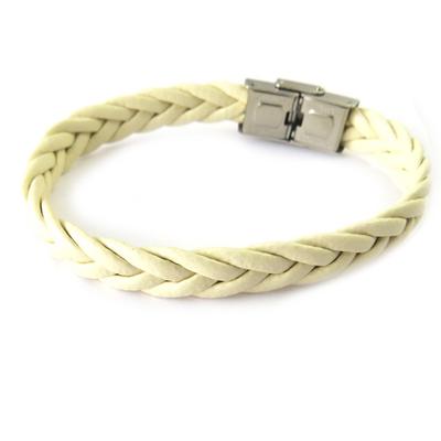 [M6300] - Mixed Bracelet 'Peaceful' Beige (braided)