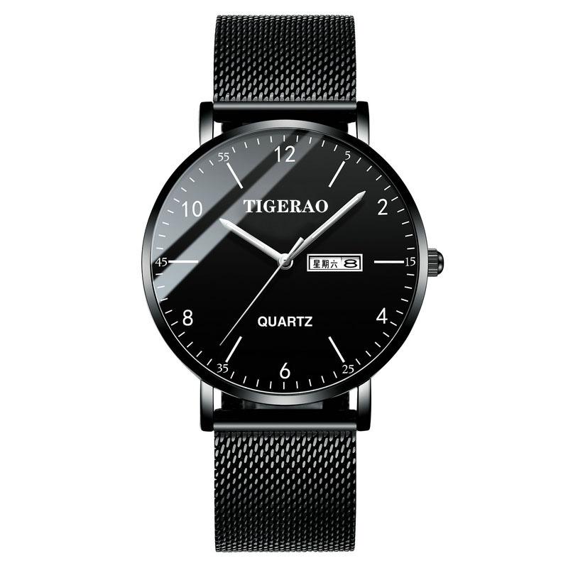 Watch Men s Double Calendar Trend Starry Sky Non-Mechanical Watch Quartz Watch