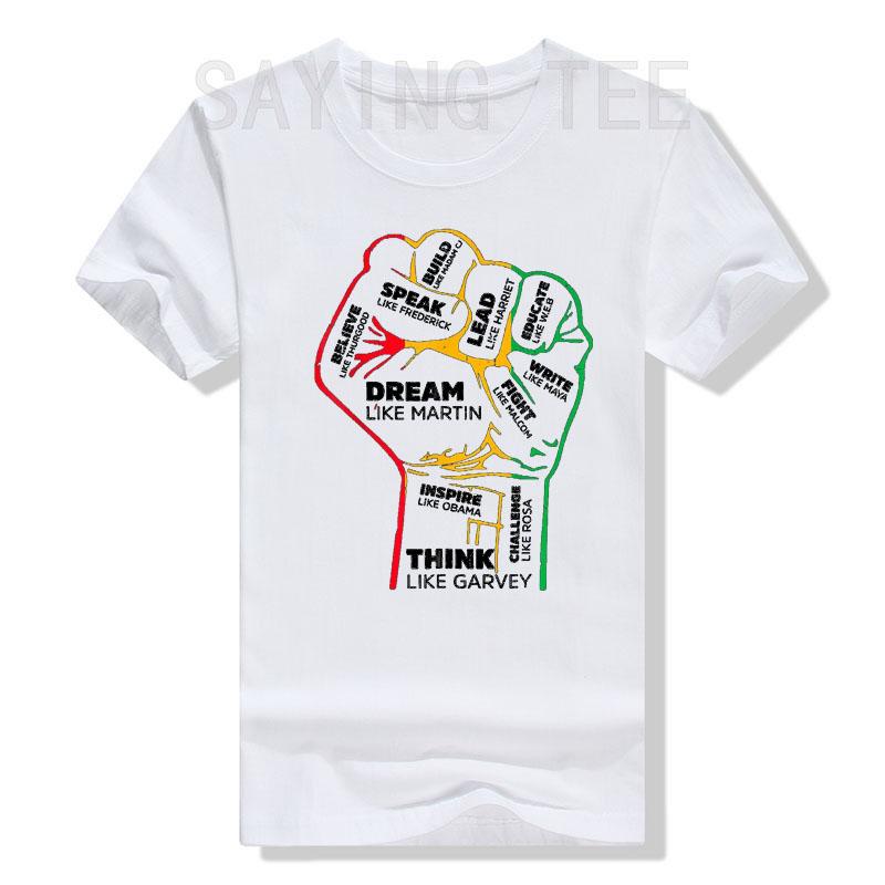 Inspiring Black Leaders Power Fist Hand Black History Month TShirt Cool Present for Women Unisex African Americans Graphic Tee Top