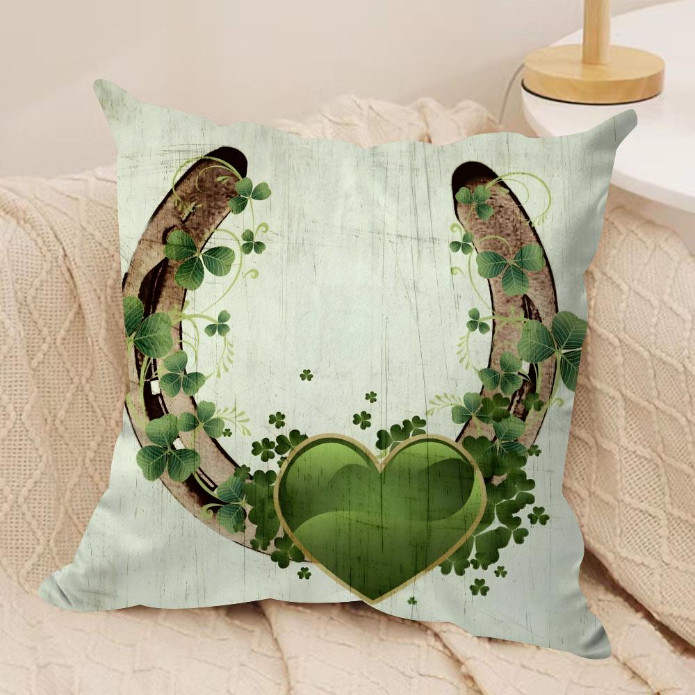 St Patricks Day Cute Cushion Cover Soft Plush Throw Pillow Cover  DoubleSided Printed Cushion Case  Cozy Sofa  Home Decor