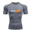 Gym Hub Printed Men's Compression T-Shirt Gym Workout Sport Quick Dry Tight Shirts Outdoor Training Fitness Elasticity Tops Tee