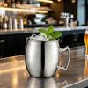 Moscow Mule Cup Stainless Steel Hammered Copper Plated Mug Rust-Proof Cocktail Cup for Whiskey Beer Iced Coffee Dishwasher Safe Gifts