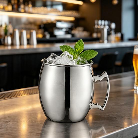 Moscow Mule Cup Stainless Steel Hammered Copper Plated Mug Rust-Proof Cocktail Cup for Whiskey Beer Iced Coffee Dishwasher Safe Gifts
