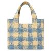 Loewe Small Font Tote Bag Natural/Light Blue Women Tote_bags Tan ALF1B59X16-2238
