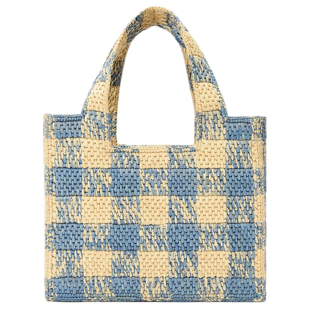 Loewe Small Font Tote Bag Natural/Light Blue Women Tote_bags Tan ALF1B59X16-2238