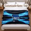 Hertha BSC Bedruckte Flanelldecke Benutzerdefinierter Name Text Weiche Warme Decke für Schlafzimmer Feiertagsgeschenk