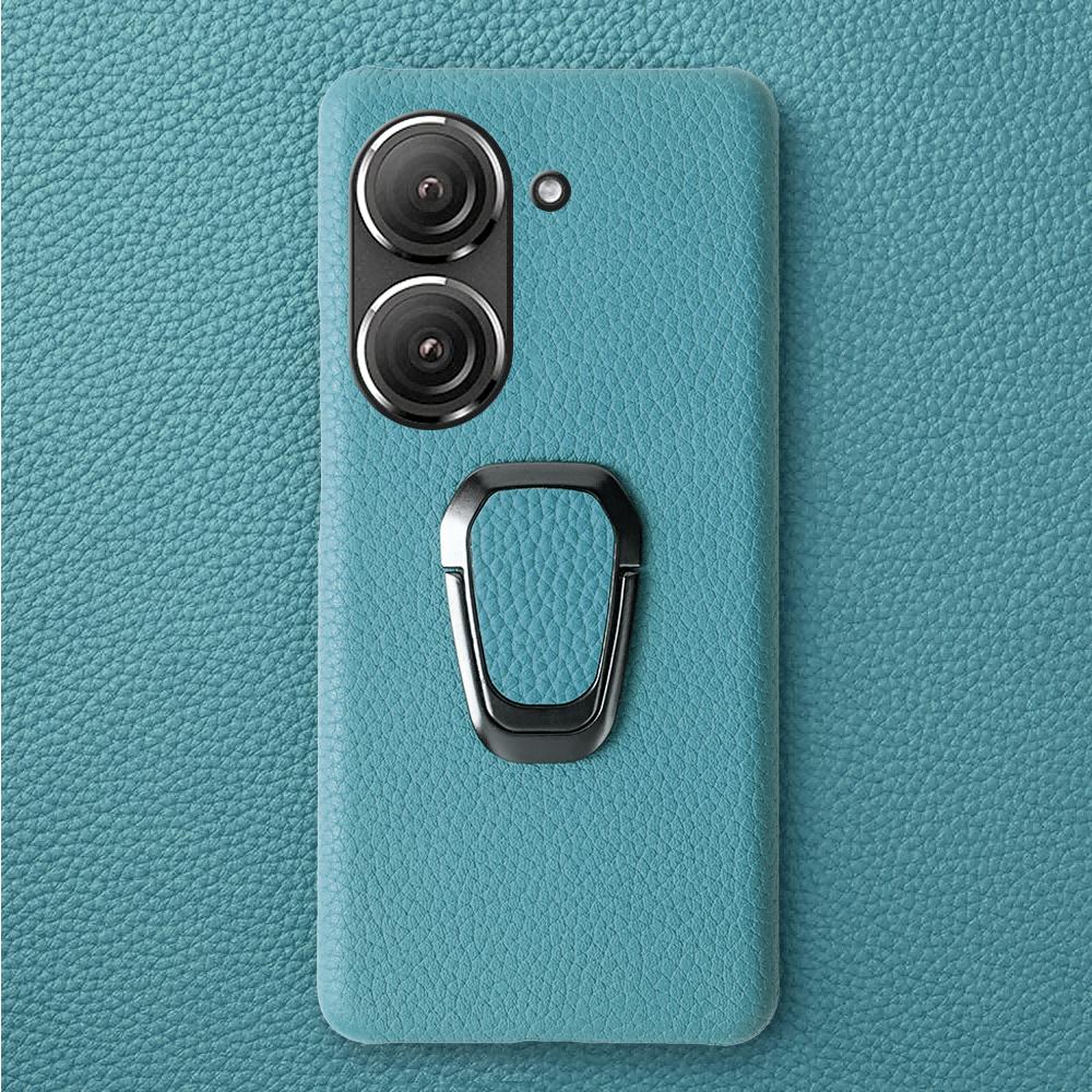 

For Asus Zenfone 10 Case Handmade Genuine Leather Cases For Asus Zenfone9 Phone Cover Housing Protective Back Shell Stand Holder For Asus Zenfone8
