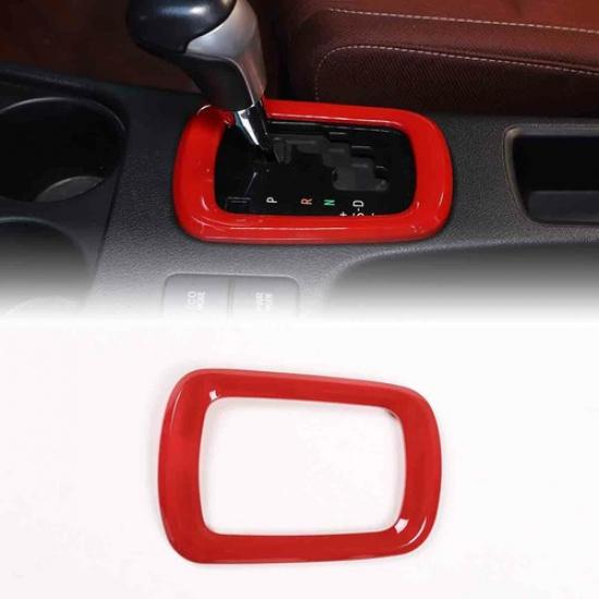 Red ABS Interior Gear Shift Frame Cover Trim For Toyota Hilux 2015-