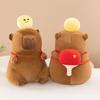 Table Tennis Capybara Backpack Plush Toy Cartoon Children Birthday Doll Gift