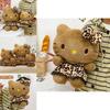 Portachiavi Peluche Hello Kitty con Fantasia Leopardo per Borse e Regali