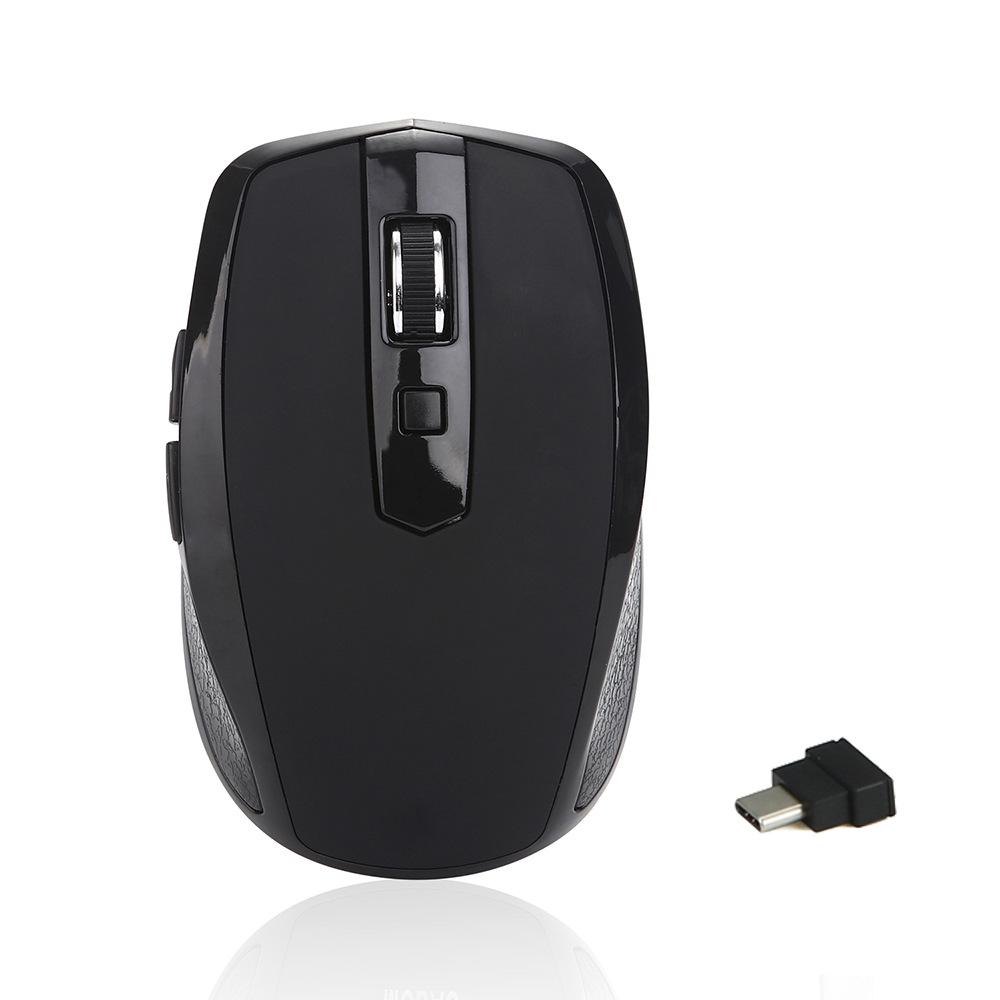 

USB-C Wireless Silent Mouse for Office & Gaming - Compatible with Laptops чорний