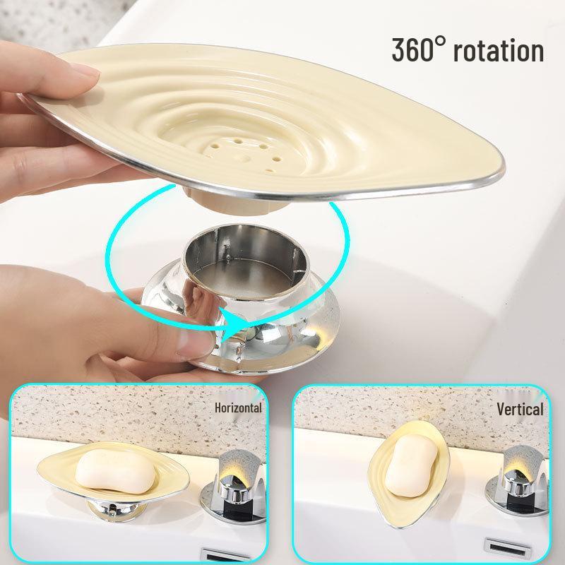 Household Soap Dish Holder & Storage Rack for Bathroom Sink