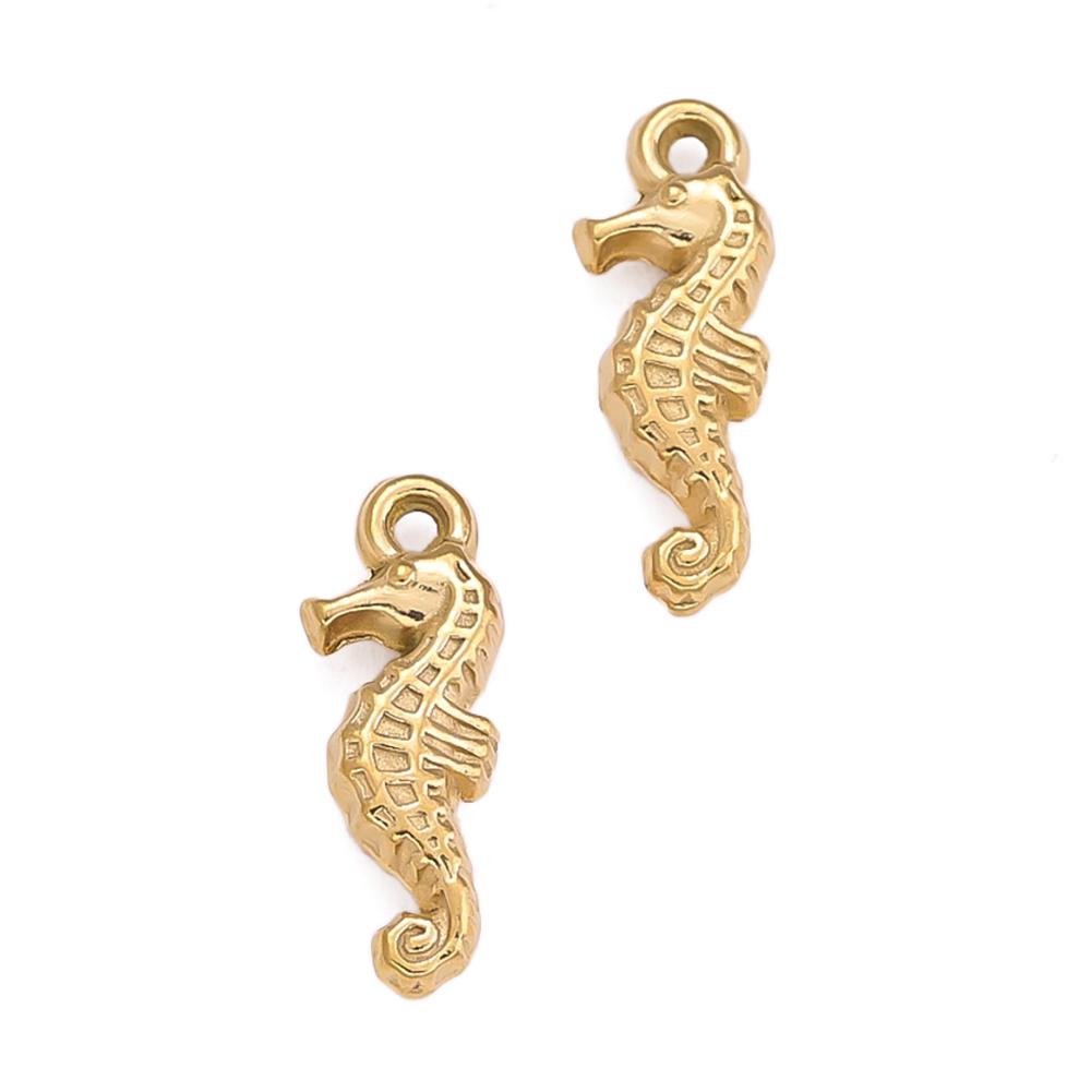 2Pcs Stainless Steel Ocean Theme Shell Starfish Turtle Conch Charms for DIY Handmade Earring Necklace Bracelet Jewelry Making