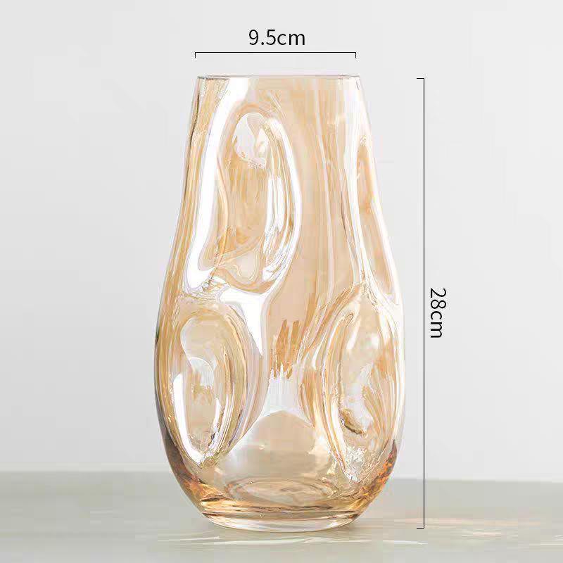 Nordic Style Irregular Glass Vase for Desktop Hydroponics