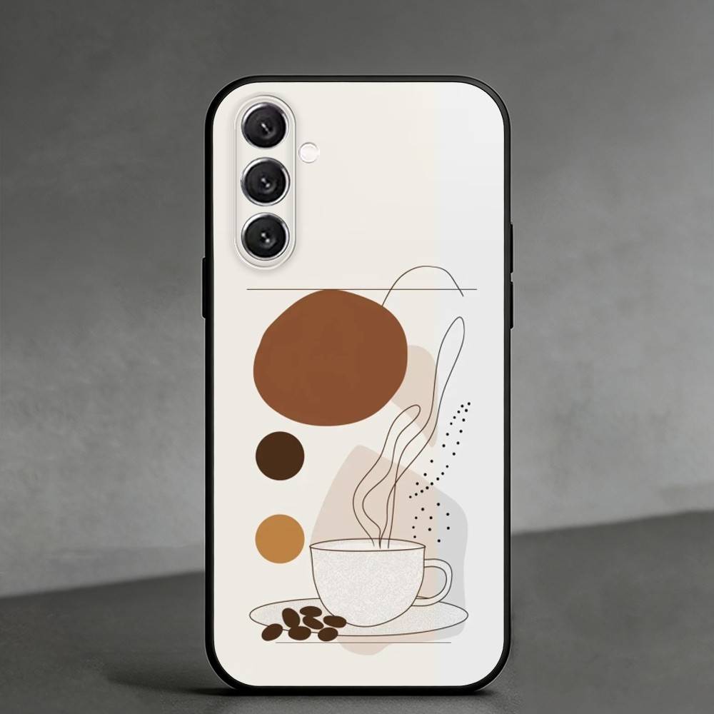 C-coffee Phone Case For Samsung Galaxy A91,80,73,72 ,71,53,52,32 ,31,22,21s,20,Soft Black Case