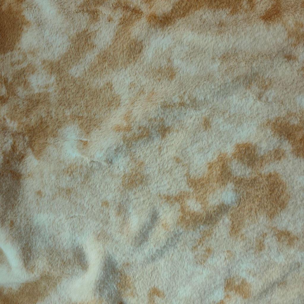 Colorful Tie-Dye Rabbit Fur Print Plush Fabric, 10mm - Ideal for Toy and Clothing Design