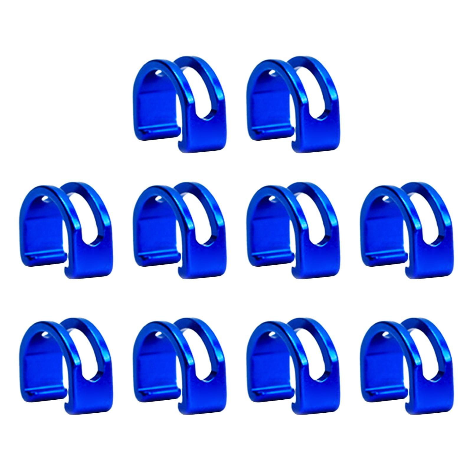 

10Pcs Bicycles Brake Cable Housing Clip Aluminum Alloys Guide Brake Cable Clip Guide Clamps for Mountain Bicycles Road Bicycles 1 синій