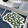New Irregular Letter Bedroom Chair Floor Mats Anti-Slip Absorbent Faux Cashmere Carpets Soft Home Decoration Mats