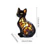 Animal Table Lamp Cat Desk Lamp Animal Statue LED Lights Resin Spooky Halloween Decorations for Christmas Birthday Holiday