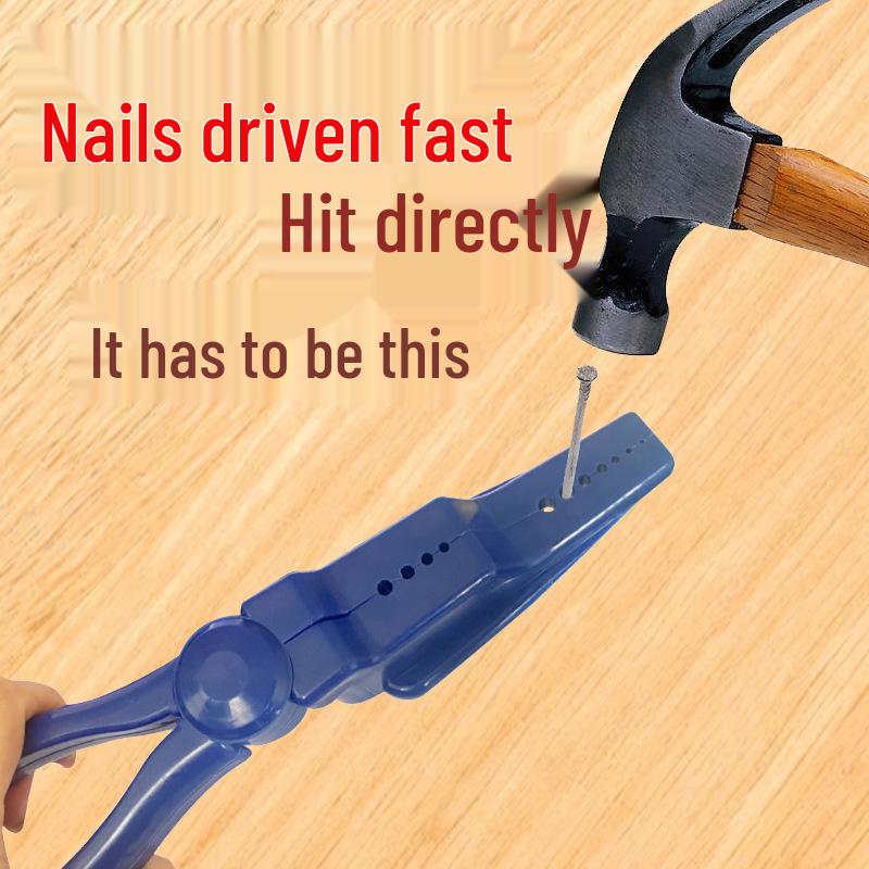 Nagelzange mit Anti-Hammer-Vorrichtung & Nagelfixierhilfe für sicheres Betonnageln