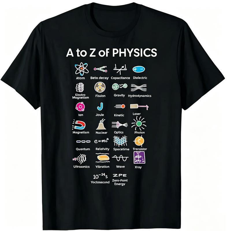 Quantum Physics String Theory Physics Student Science T-Shirt Custom Printed Graphic T Shirts Women's T Shirt Camiseta