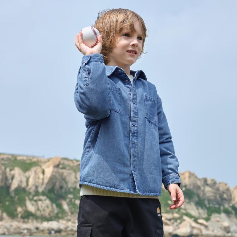 David Bella Boys Fleece-Lined Denim Shirt Jacket