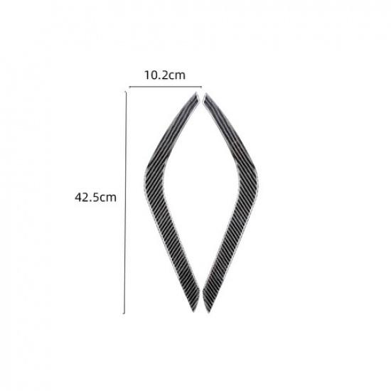 2pcs Carbon Fiber Car Front Headlight Eyebrows Sticker For Toyota Tundra 14-18