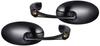 Bike Parts Center 603126 Baren-type Motorcycle Mirror, Black with Mirrored Blue Finish, Compatible with 10mm and 8mm Wheels