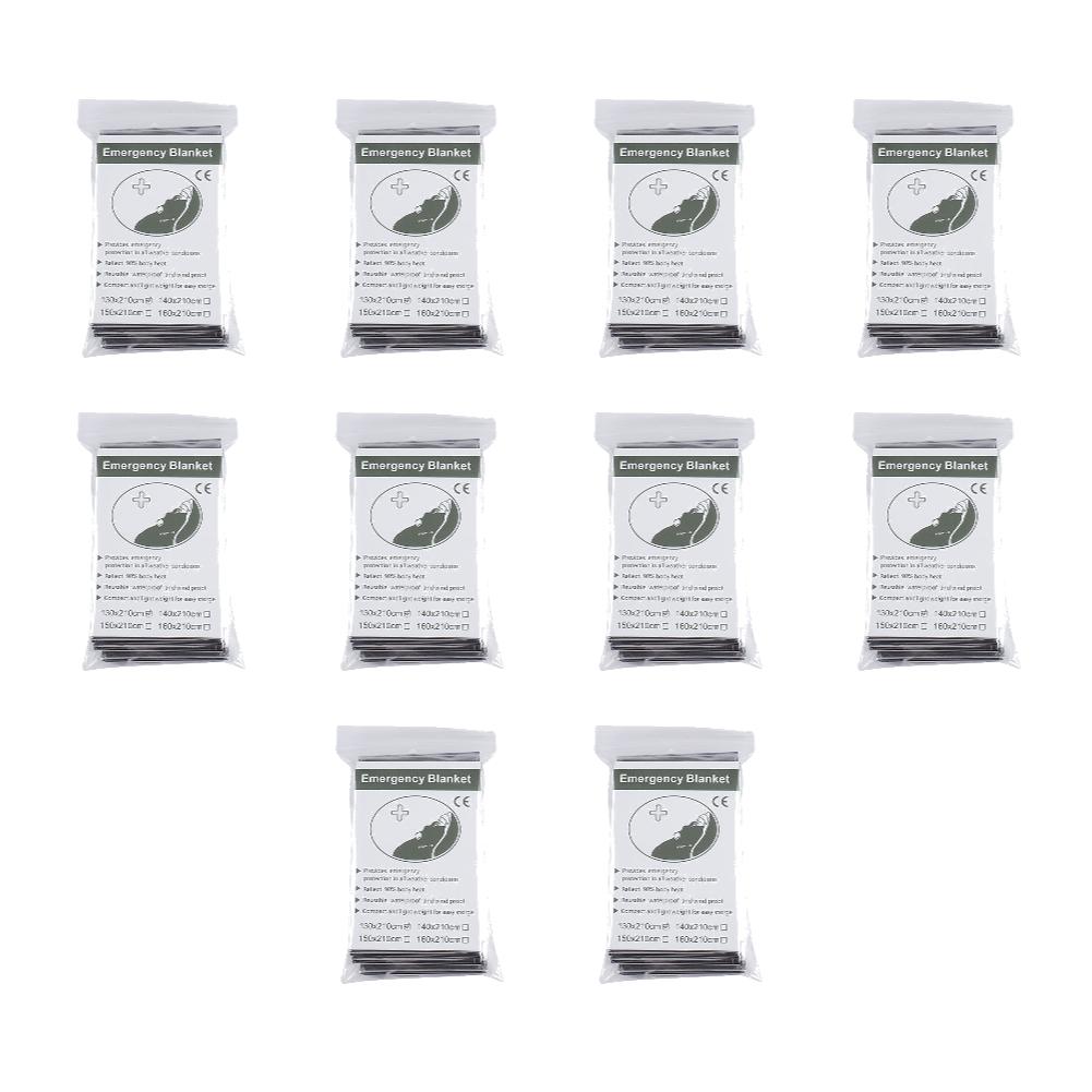 130x210cm Gigantische Rettungsdecke Notfallausrüstung Folie Mylar Thermodecke Silberne Folien-Decke Perfekt für Wanderungen Marathons
