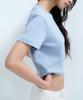 MUSINSA STANDARD WOMAN Women'S Crew Neck Crop T-Shirt [Sky Blue]