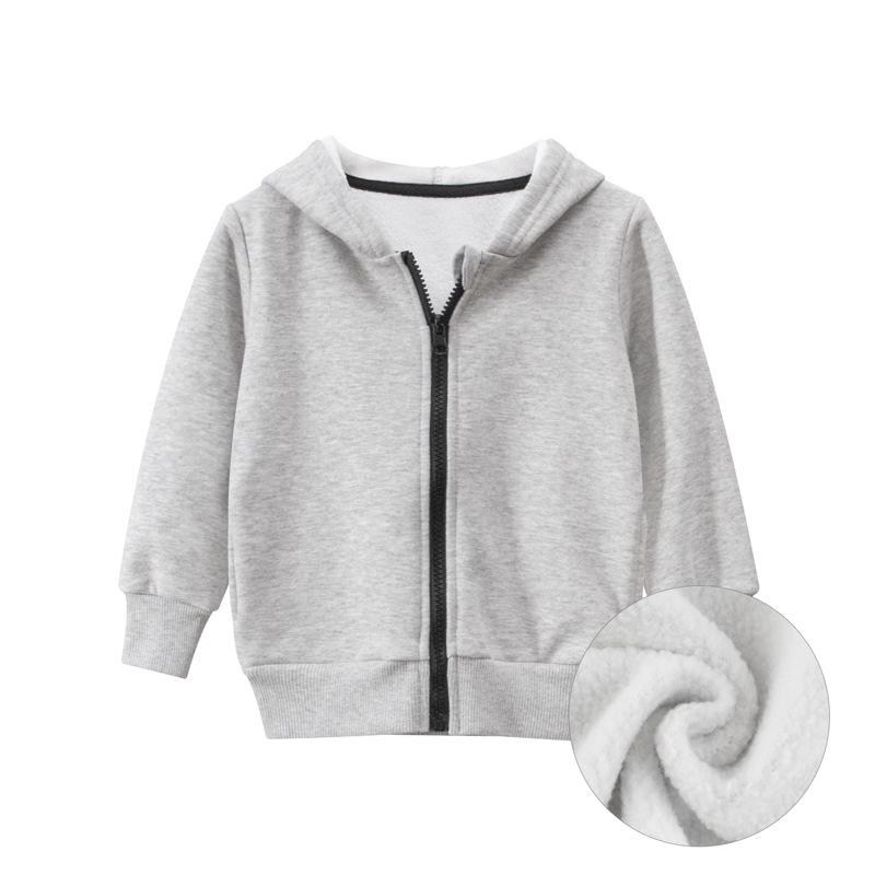 27kids 2024 Herbst/Winter Koreanischer Kinderfleecejacke Pullover - Reißverschluss, Trendige Babykleidung