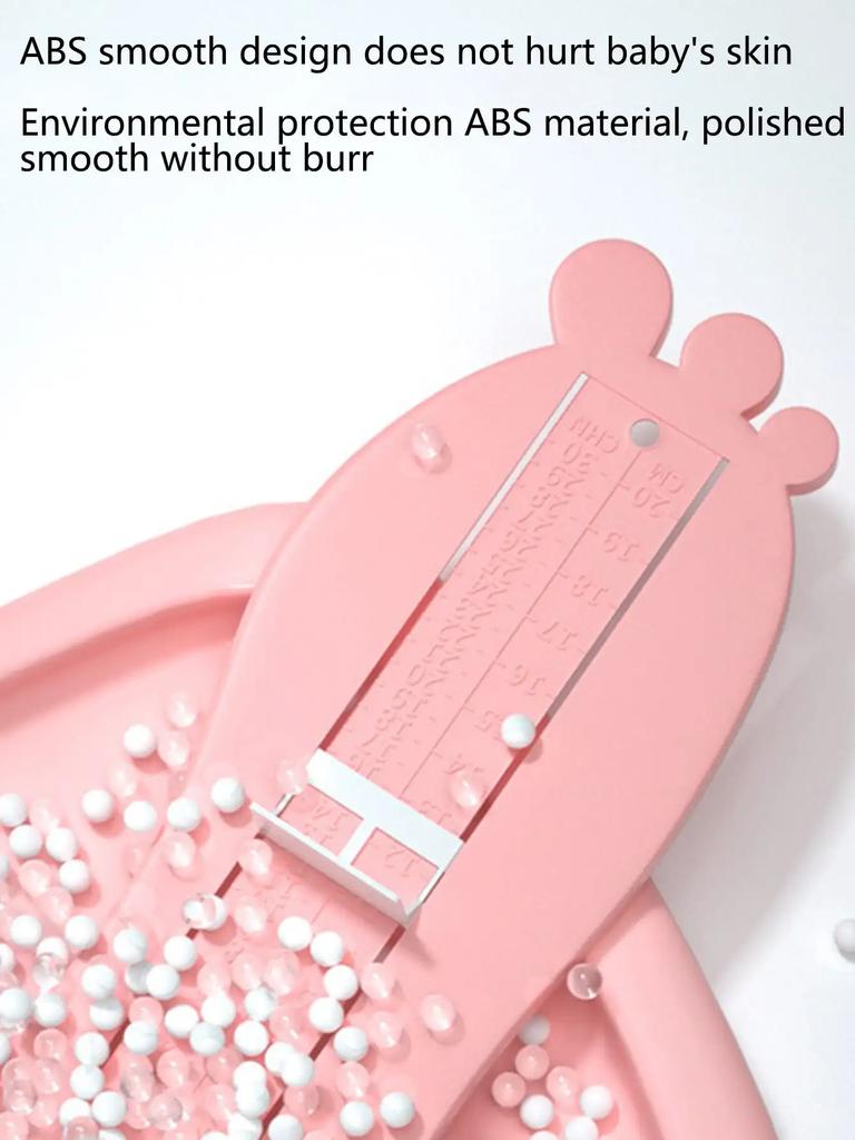 1 stk. fotlinjal for baby, fotlengdemåler for barn, barneskokalkulator for barn, spedbarnssko, beslag, måleverktøy