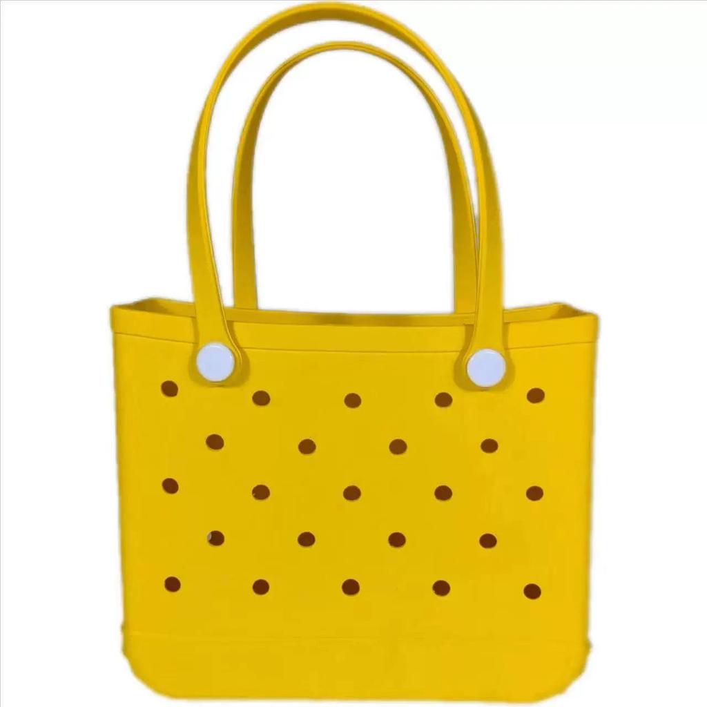 EVA Waterproof Beach Bag - Large Capacity, Easy-Clean, Outdoor Swim Tote with Holes