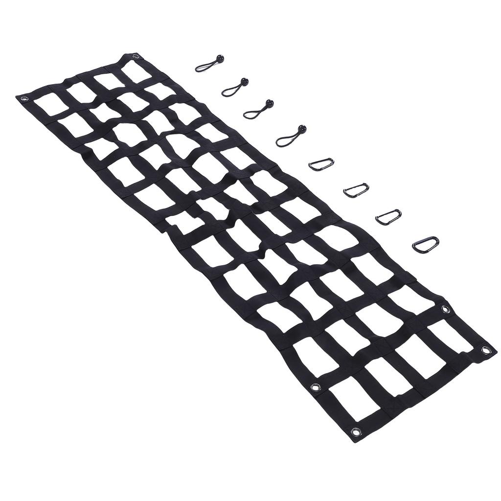 Hochleistungs-Heckklappennetz 60 Zoll x 18 Zoll Heckklappennetz Verstellbarer Ladeflächenverlängerer Heckklappen-Frachtnetz-Ersatz für