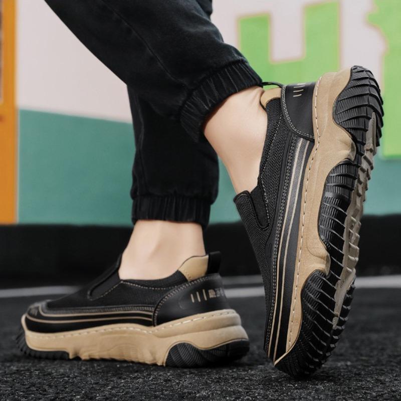 Vintage Men Loafers Spring Autumn Comfortable Casual Canvas Shoes Fashion Anti-slip Wear-resistant Works Shoes  De Hombre