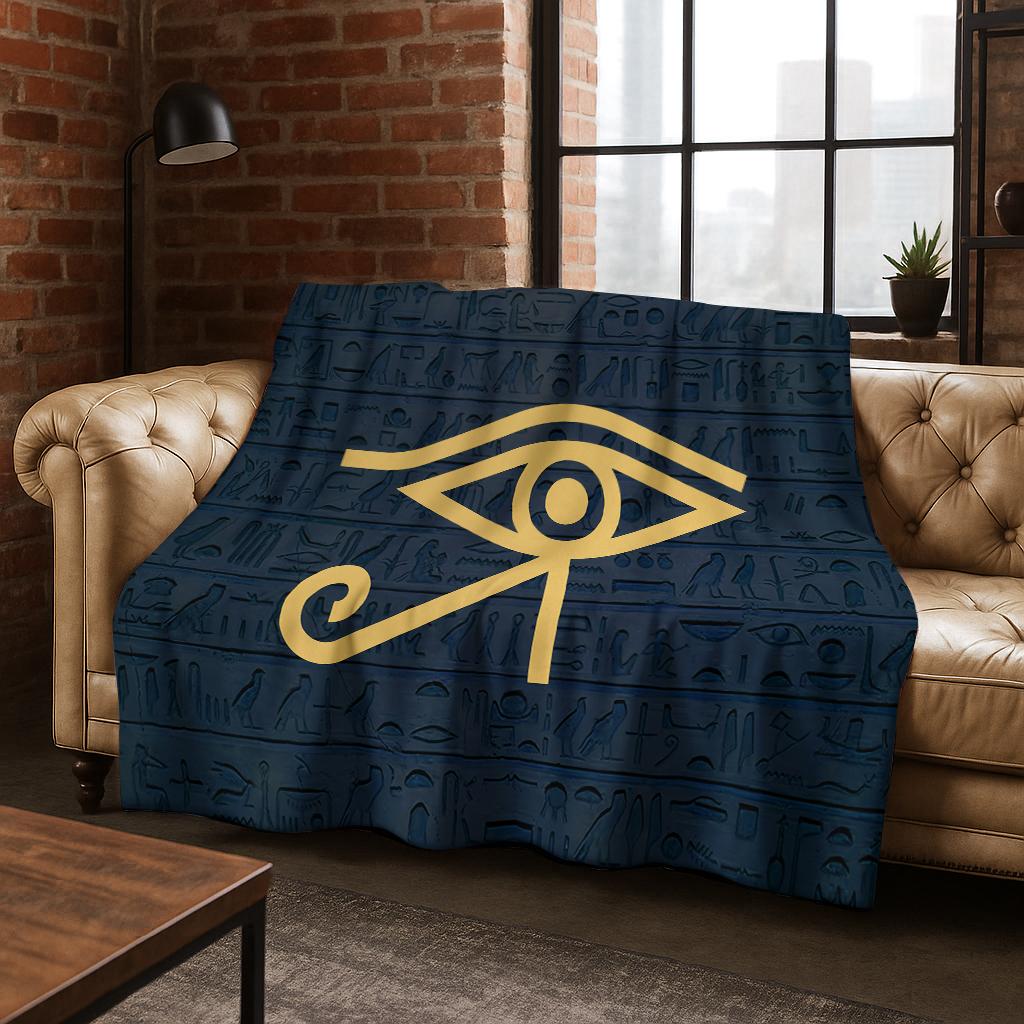3D Ancient Egyptian Pyramids Flannel Blanket Soft Warm Blanket for Bedroom Room Living Room Office Travel Camping Picnic Gift