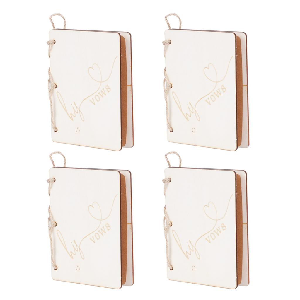 2 Sets Wedding Vow Books Exquisite Gift Card Declaration Booklets Props SuppliesStyle 2