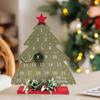 Christmas Countdown Rustic Wooden Advent Calendar Tabletop Vine Wreath Xmas Tree Holiday Decor Christmas Advent Calendar