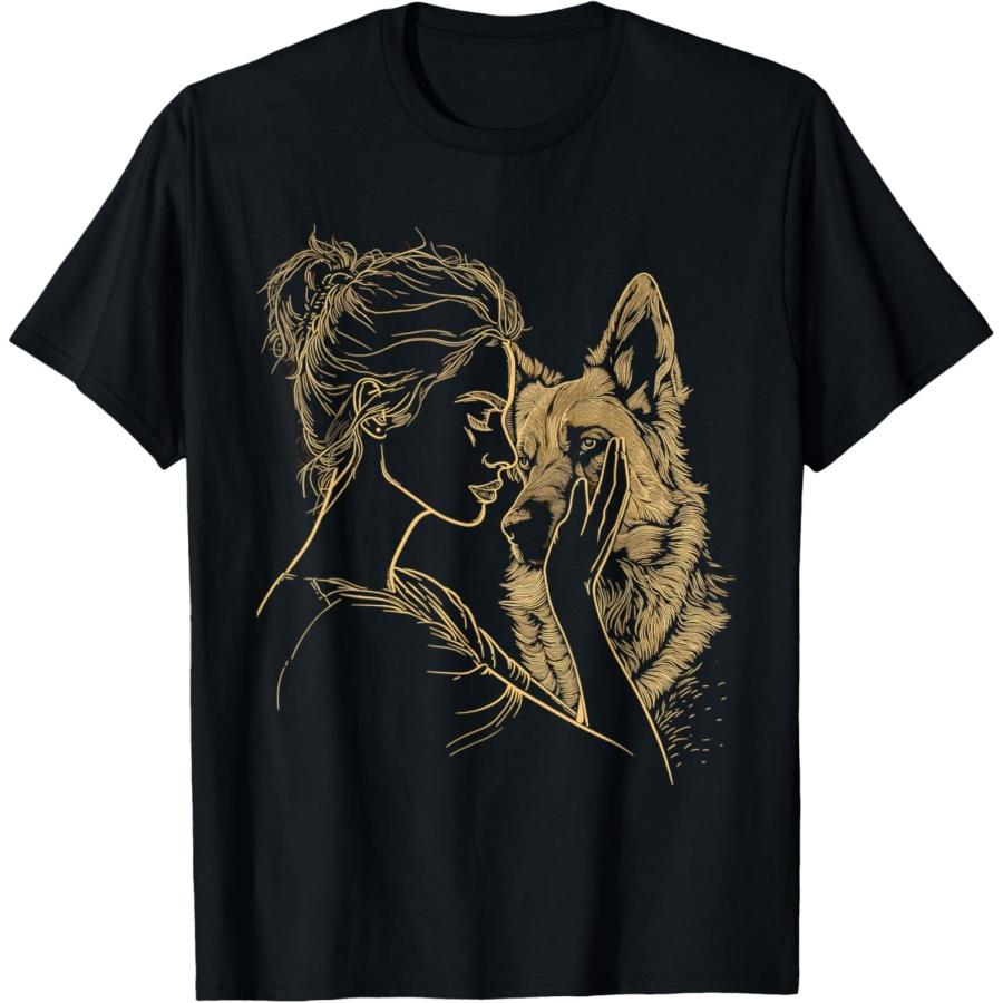 Немецкая овчарка Мама Собака Любитель Искусства День Матери Футболка(2) S