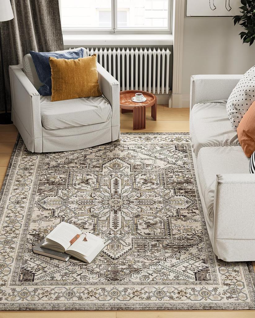 Ethnic Style Rugs for Bedroom American Retro Study Non-slip Floor Mat Bohemia Living Room Decoration Carpet Washable Lounge Rug